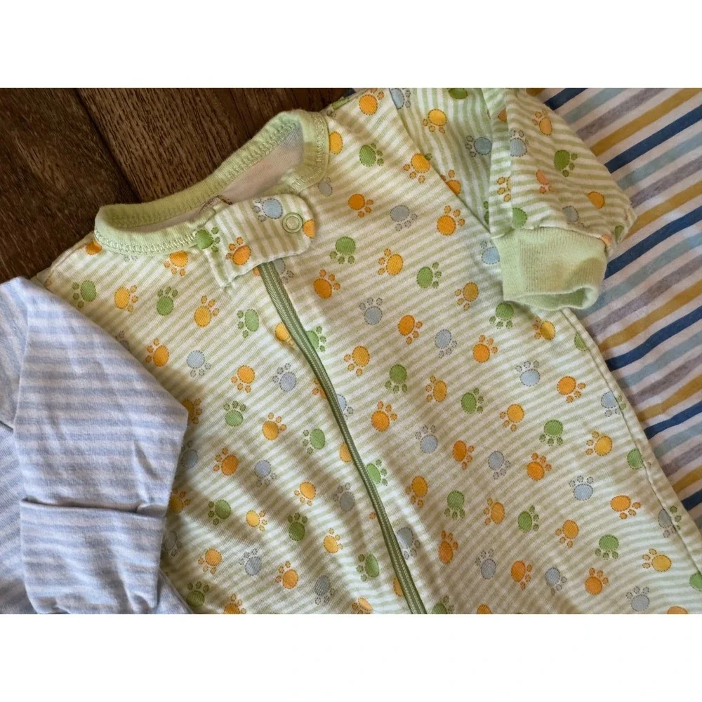 Baby Boy Newborn Sleepers Zippered Outfits Clothes Bundle Sleep‎ N Play Lot Lion